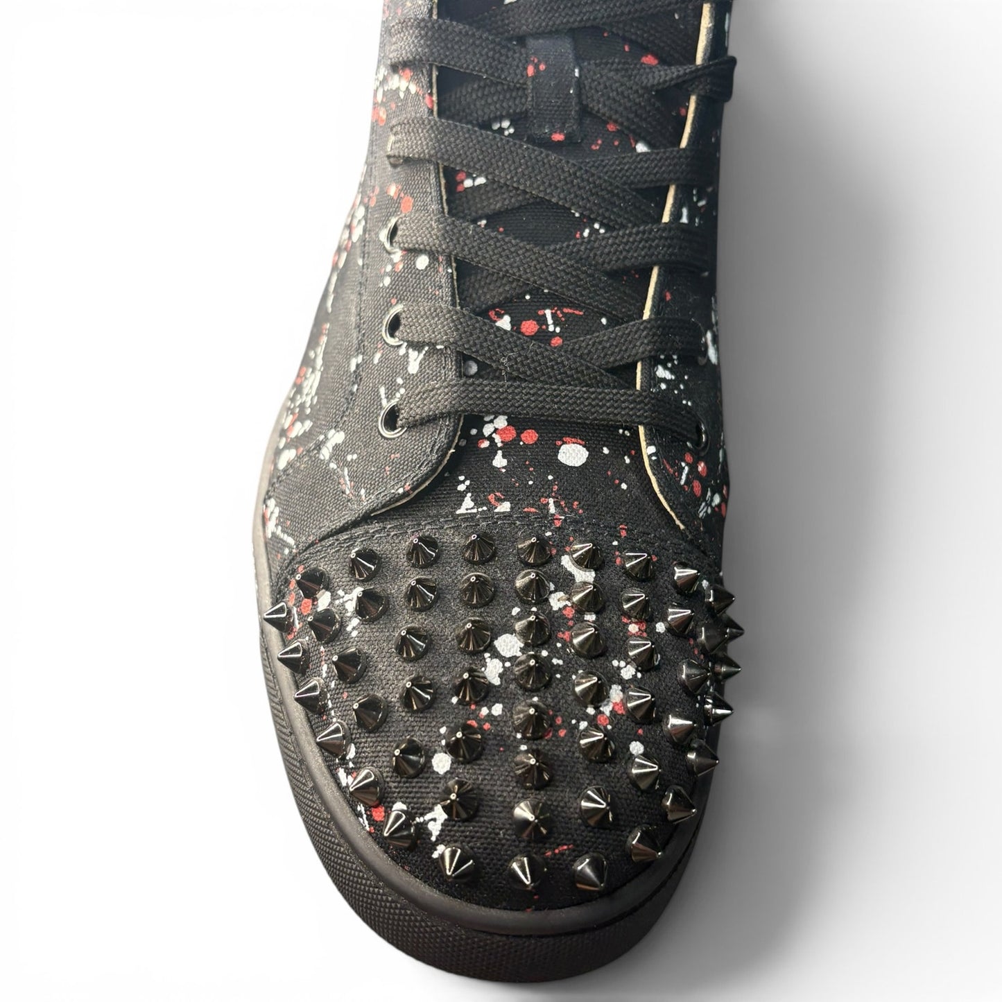 Christian Louboutin Black Paint Splatter Sneakers | 10.5US