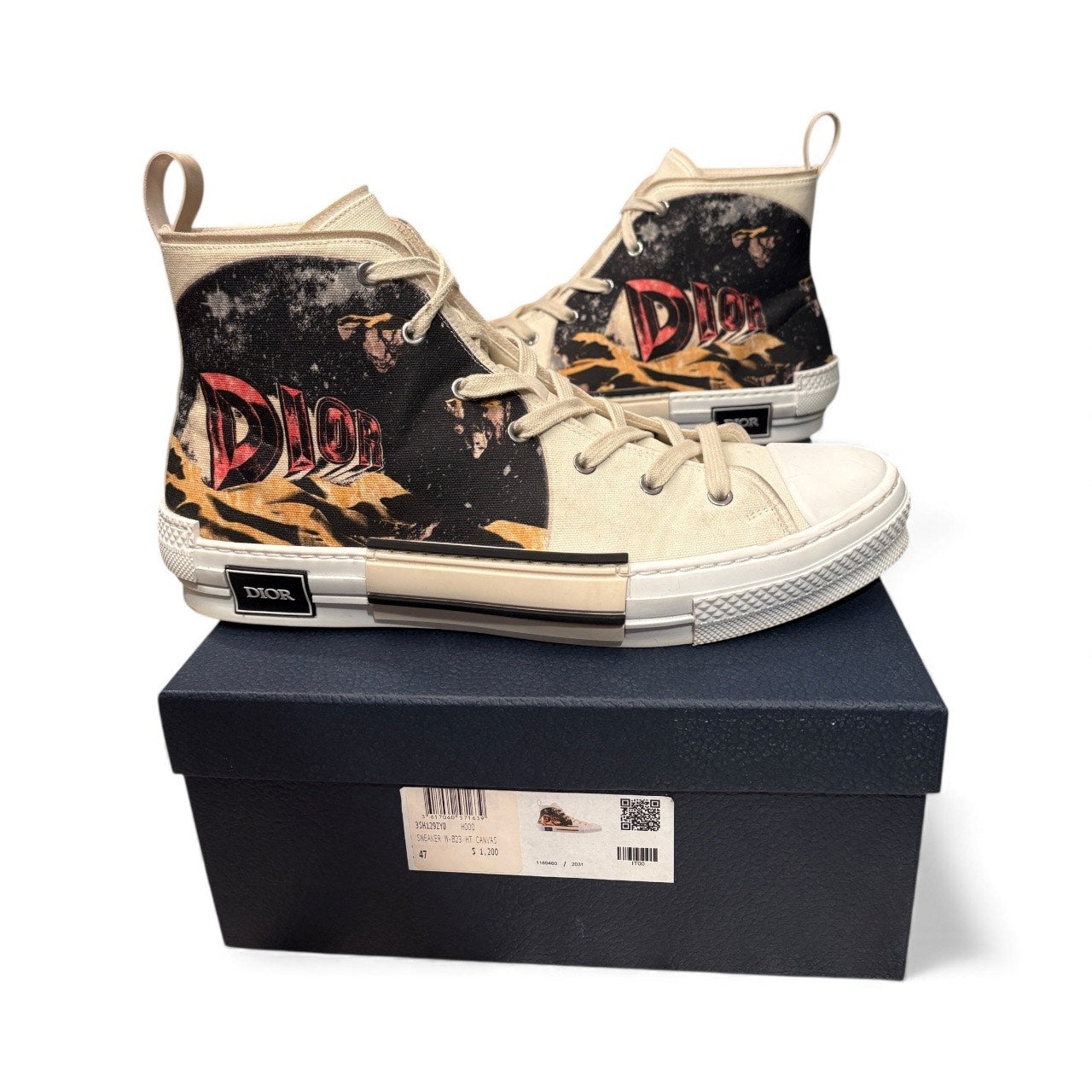 Size 14 - Dior B23 High Top AsteroDior White