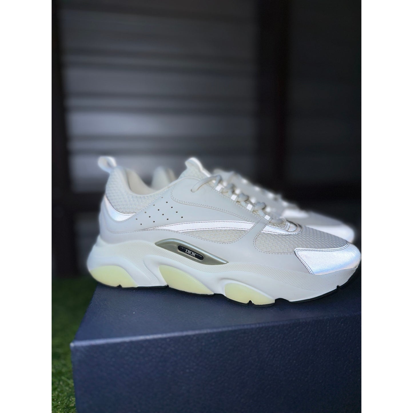 Dior B22 Reflective Low Top Sneaker ‘White’ | 13US