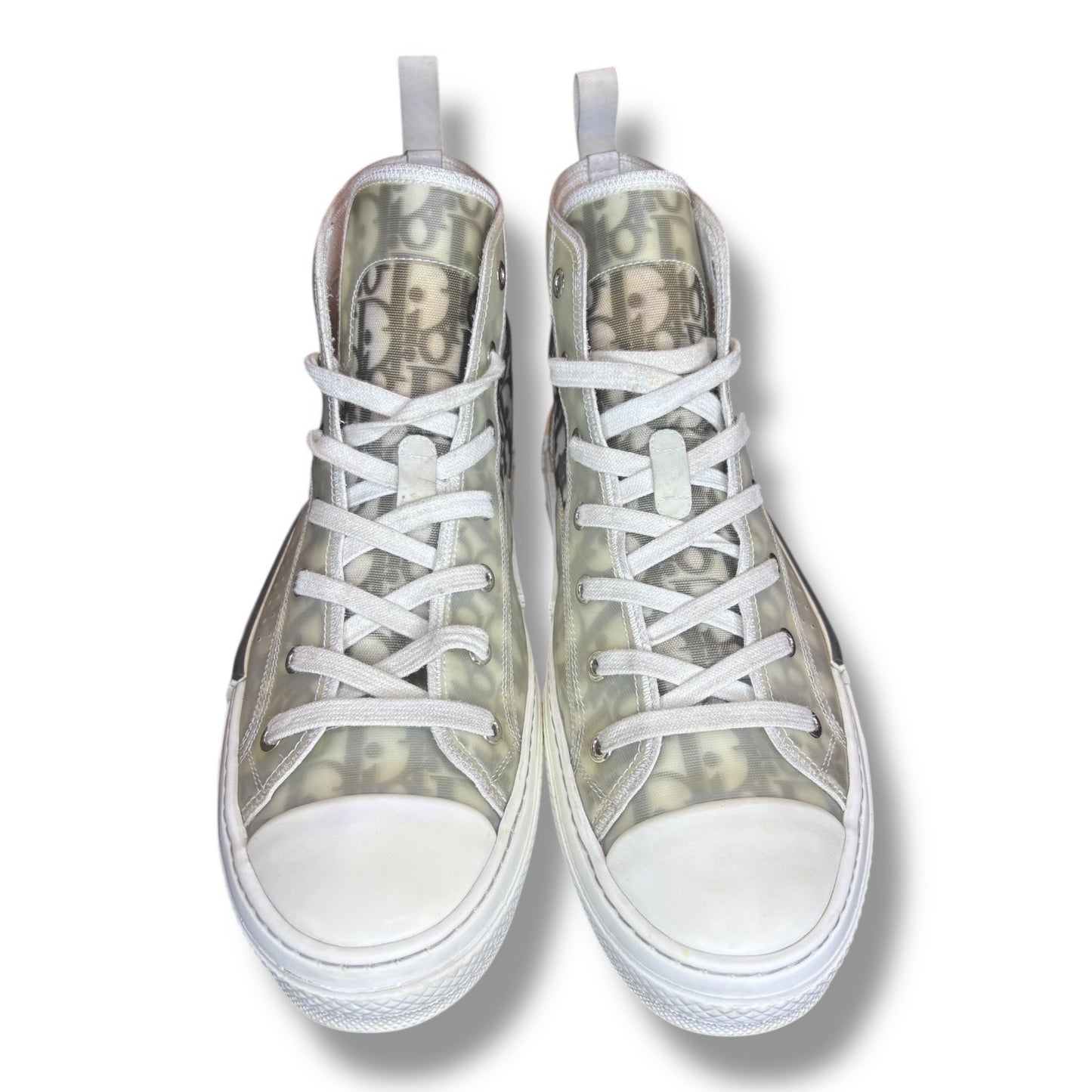 Size 10 - Dior B23 White Black Monogram HighTop Sneakers