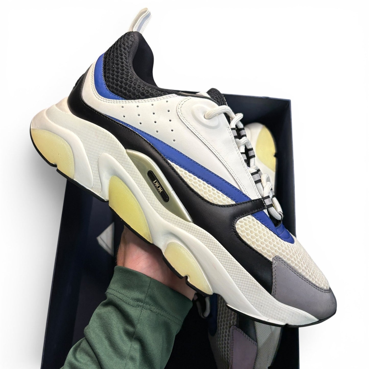 Dior B22 Reflective Low Top Blue Sneakers | Size 47 (14US)
