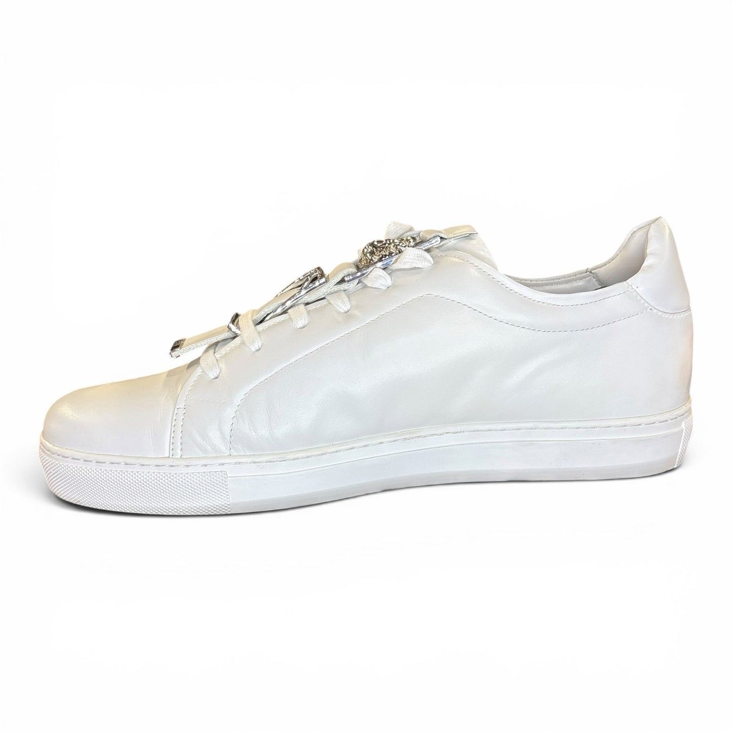 Versace White Versus Sneaker Silver Buckle | Size 44(11)
