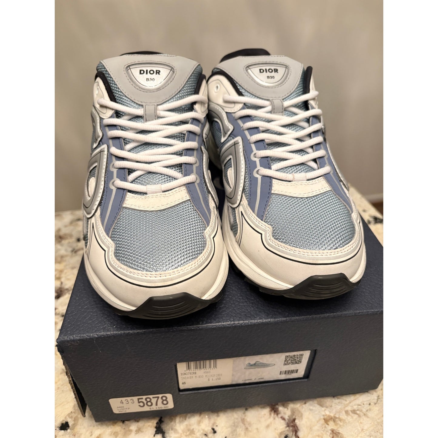 Size 12 - Dior B30 Blue Grey White Tactical Mesh Sneakers