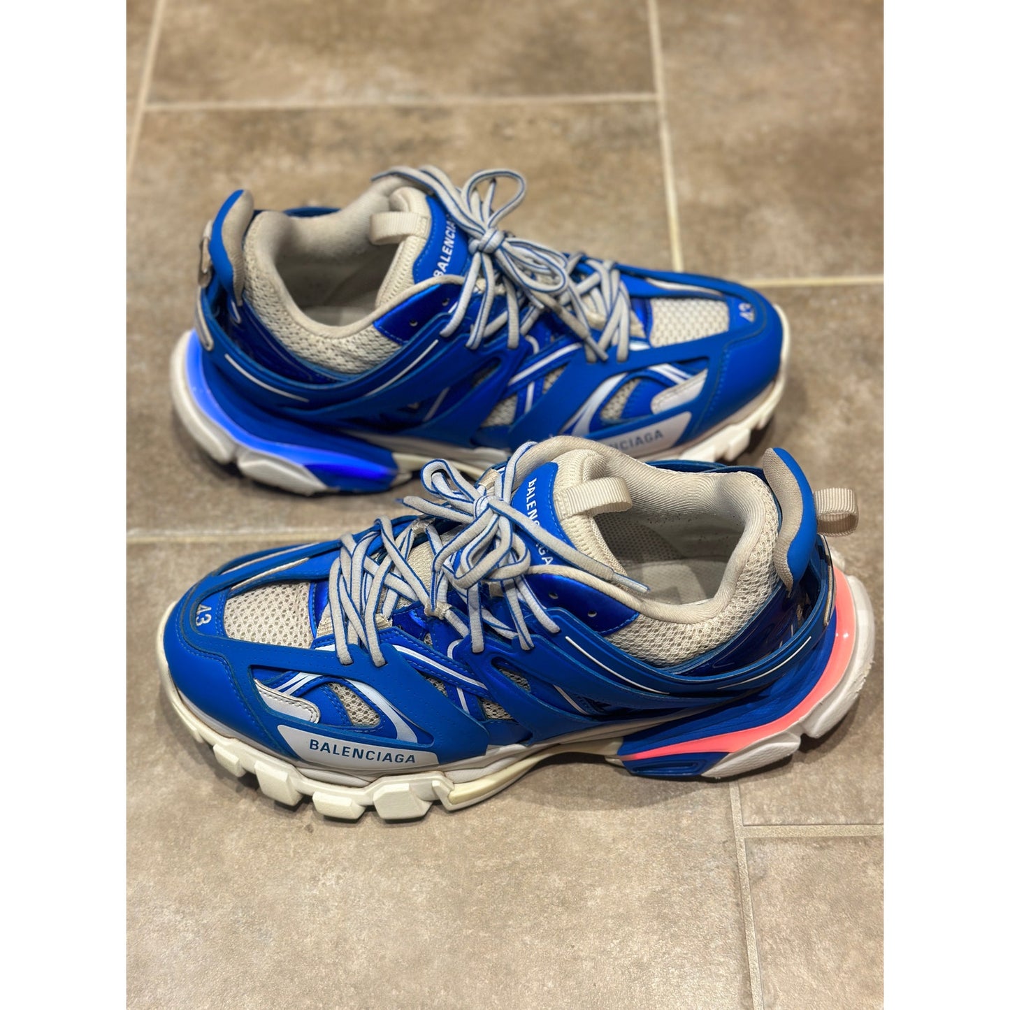 Size 10 - Balenciaga Track LED Sneakers Blue White