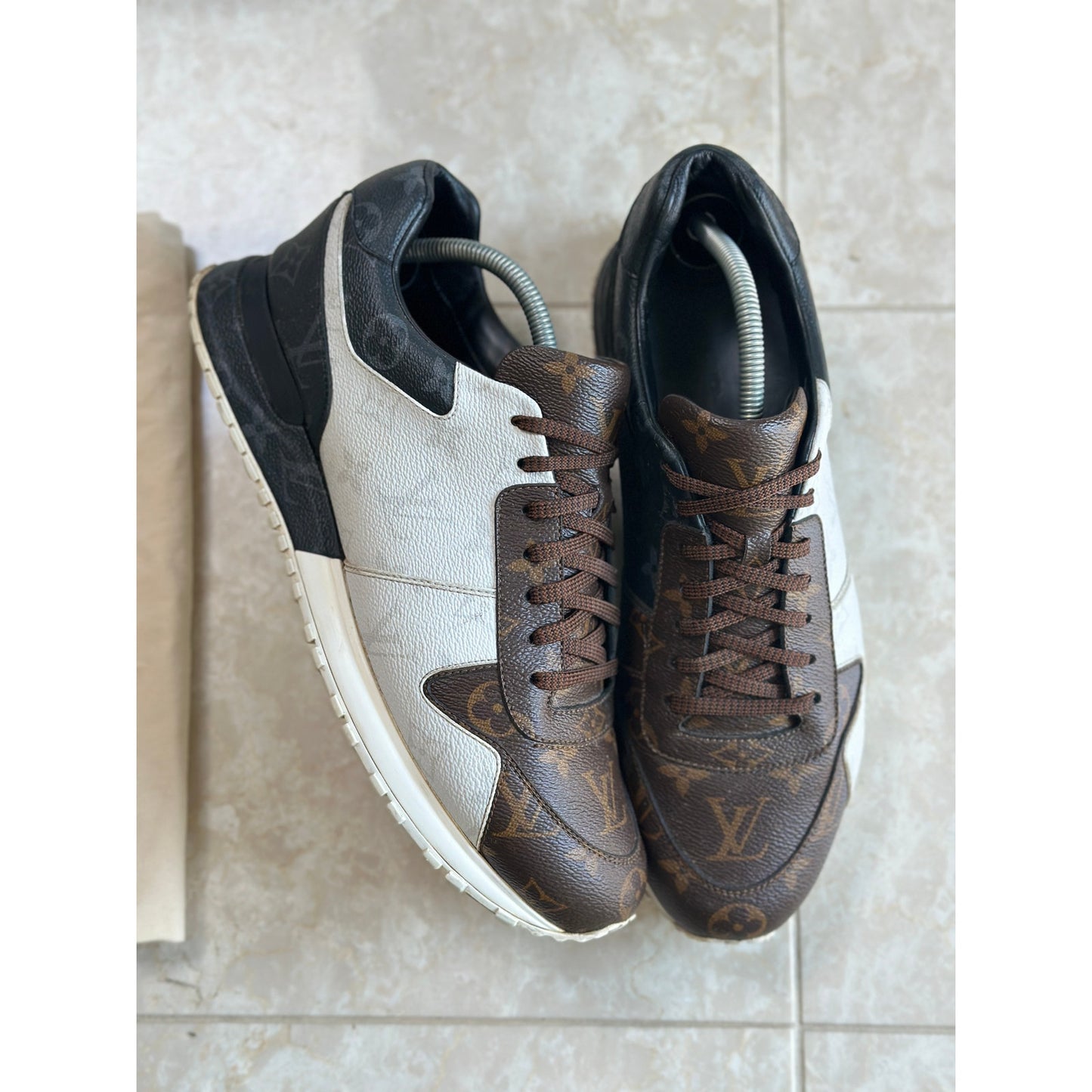 Louis Vuitton Runaway Tri-Color Black Brown White Trainers
