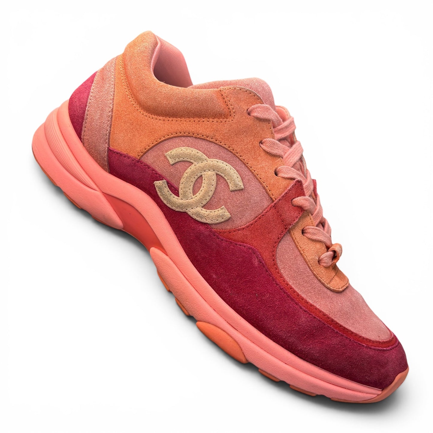 Chanel CC Logo Sneaker 'Coral' | Size 42(9US)
