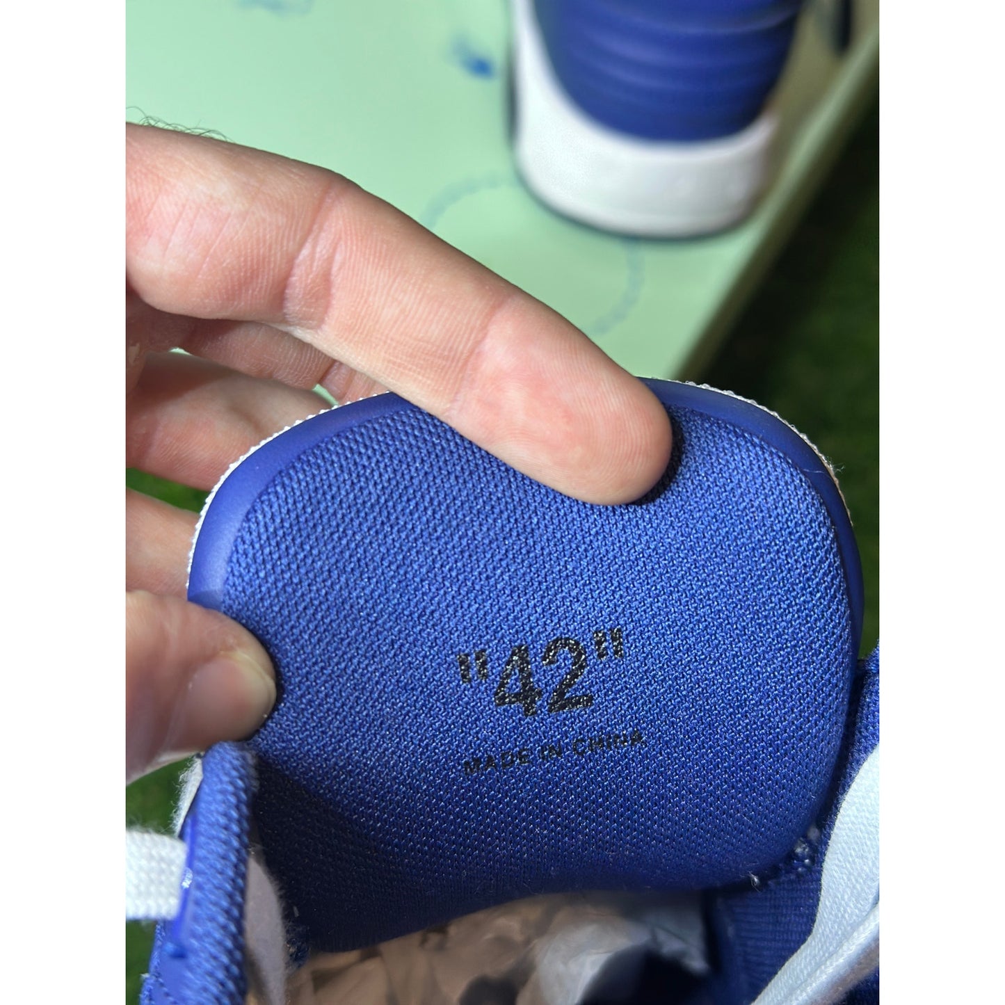 Size 9 - OFF-WHITE Out Of Office Low Tops Dark Blue White