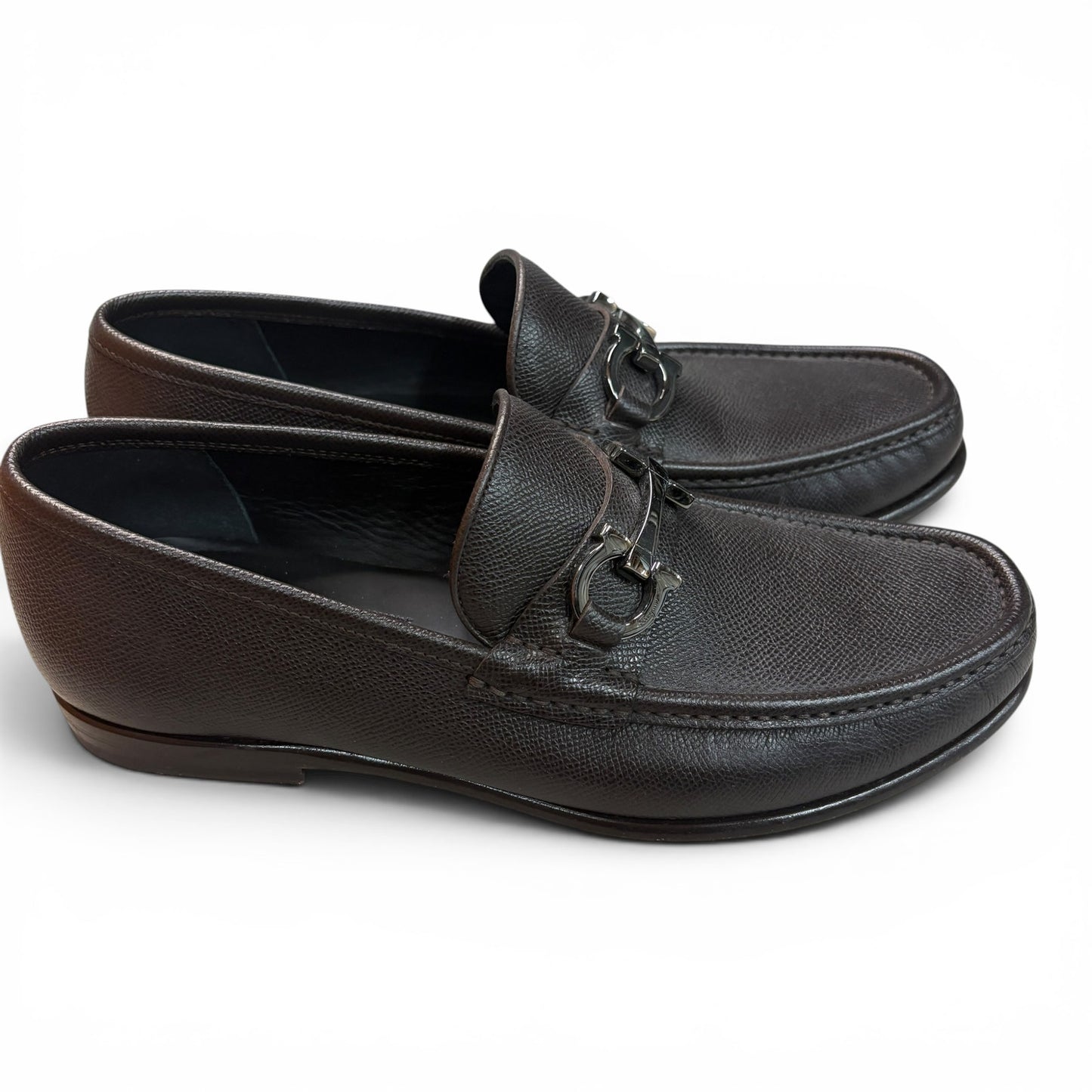 Salvador Ferragamo Gancini Bit Leather Loafer | Size 8.5UK