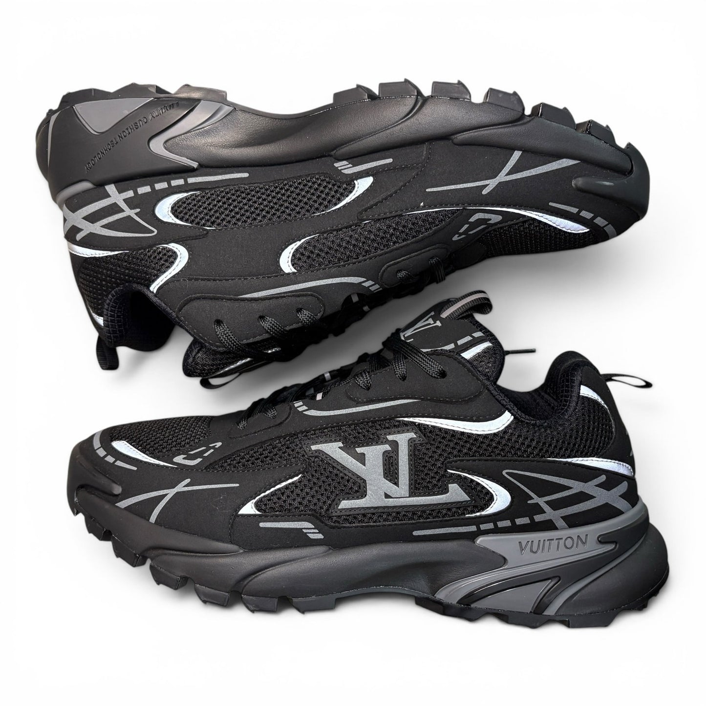Louis Vuitton Tactic Reflective Sneakers Black New Season | 8.5LV
