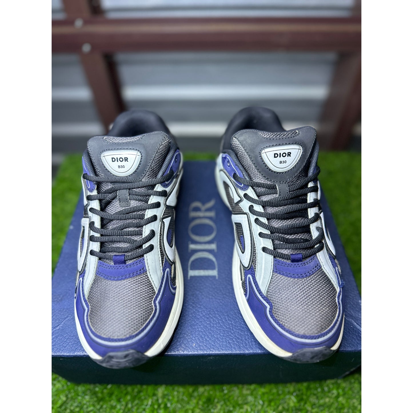 Size 44EU / 11US - Dior B30 Blue Grey Sneakers Retail $1200