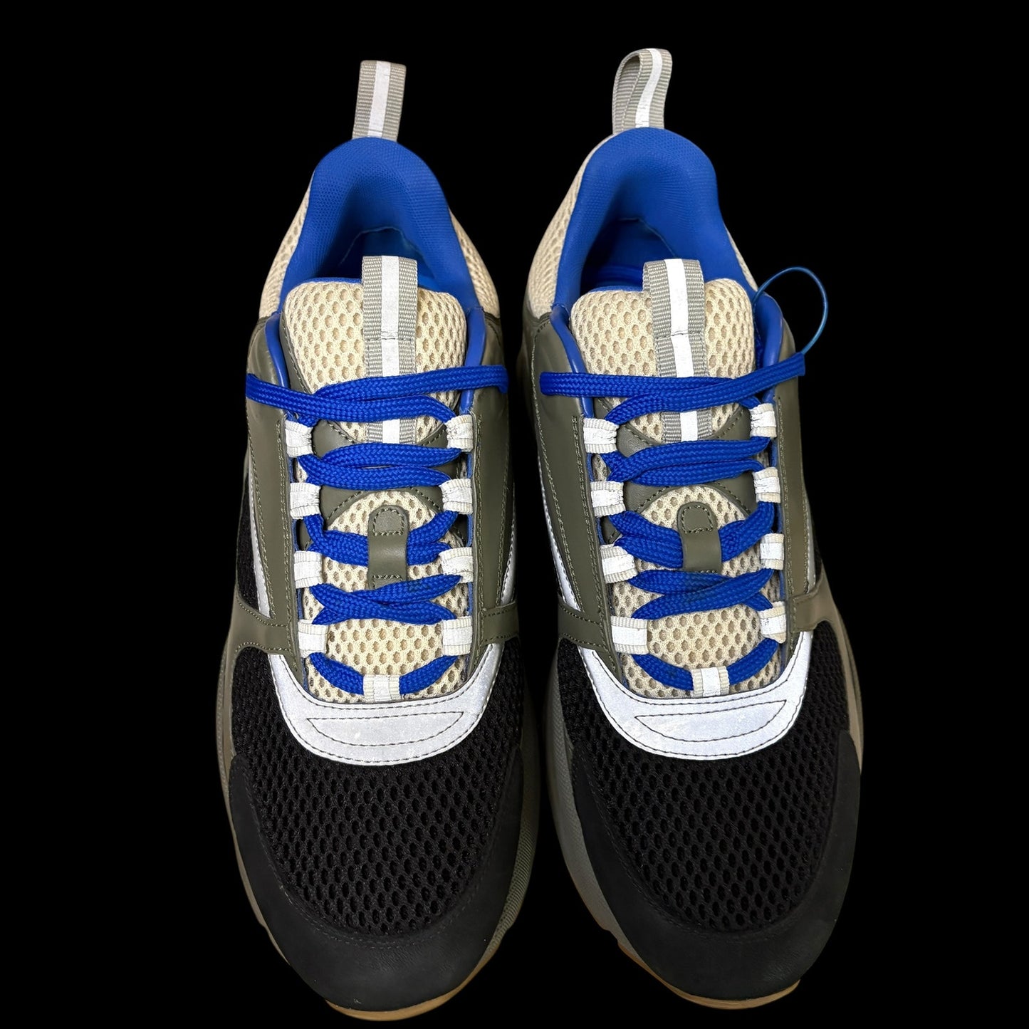 Dior B22 Reflective Olive / Blue Sneakers | Size 43 (10US)