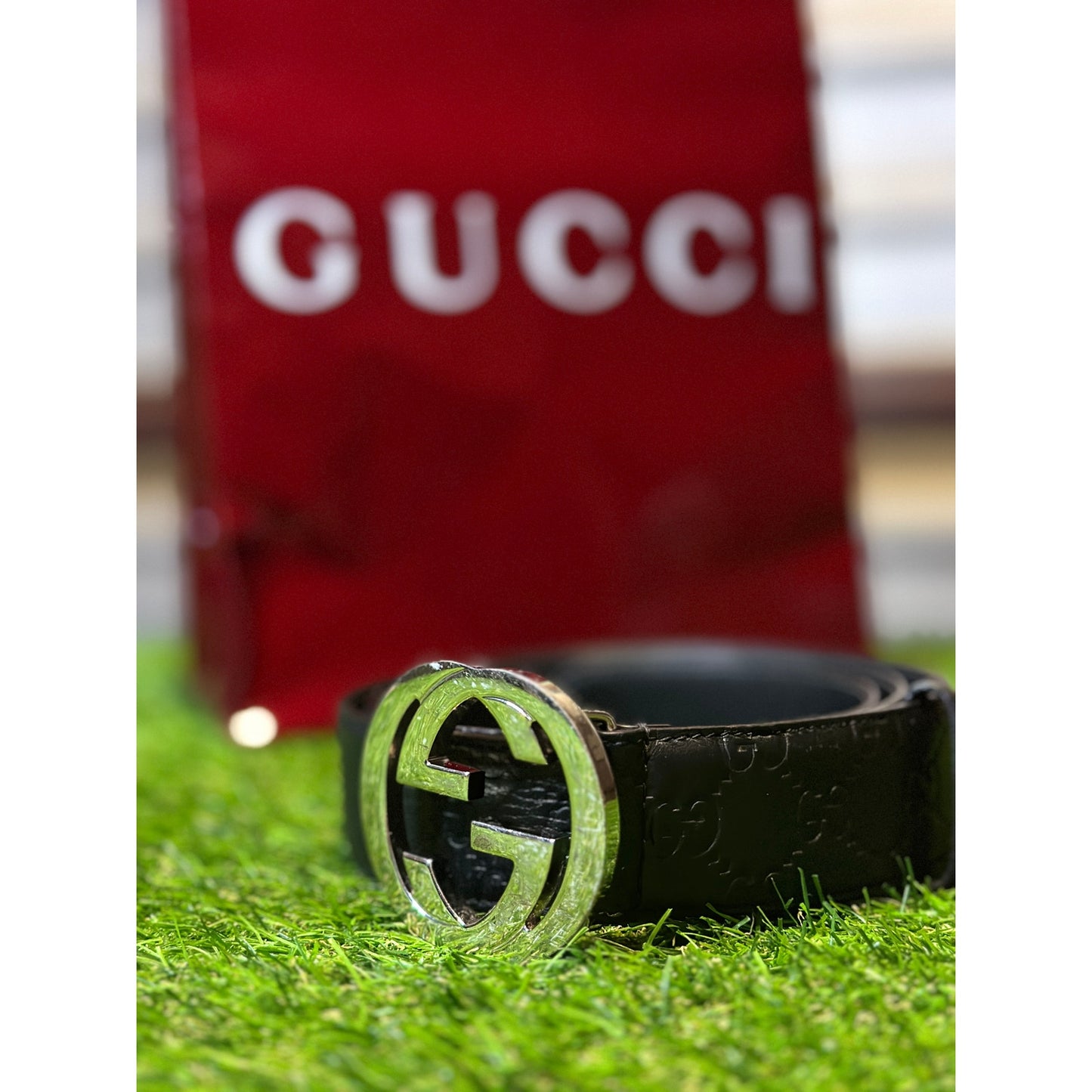 Gucci Monogram GG Black Belt