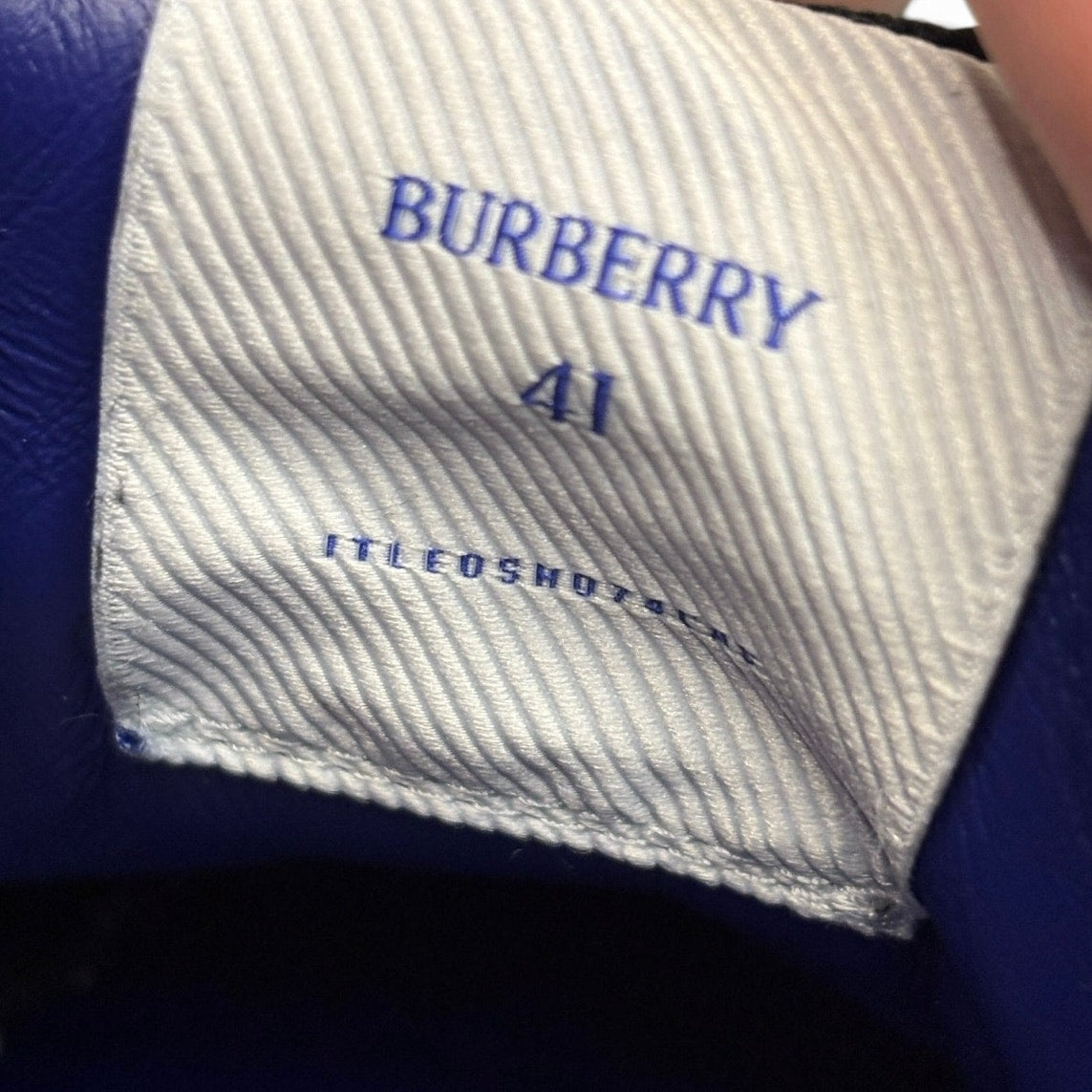 Burberry Check Terrace Sneakers Black Blue | Size 41(8US)