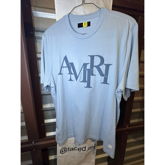 Amiri Men's Tee Shirt Blue | Size XXL