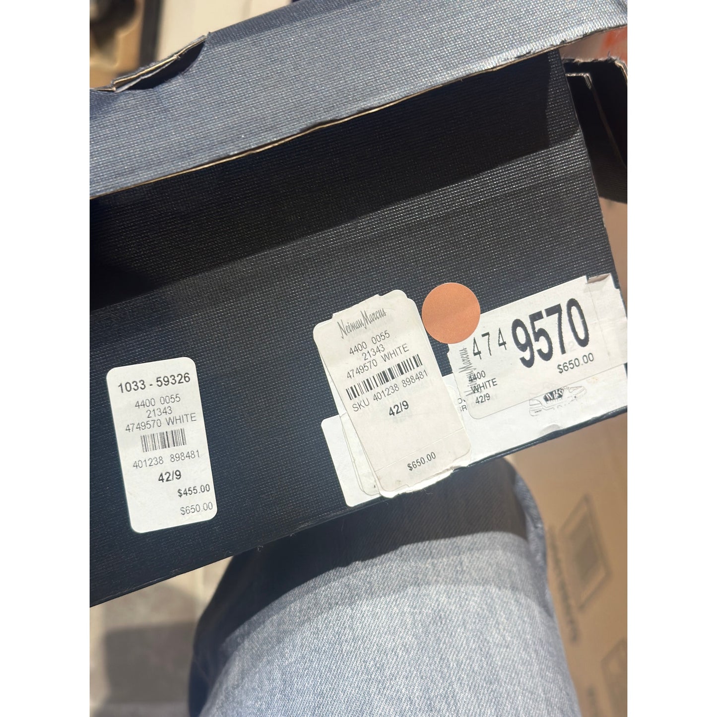 Size 9 - Amiri Mens Classic Low “White Brown”