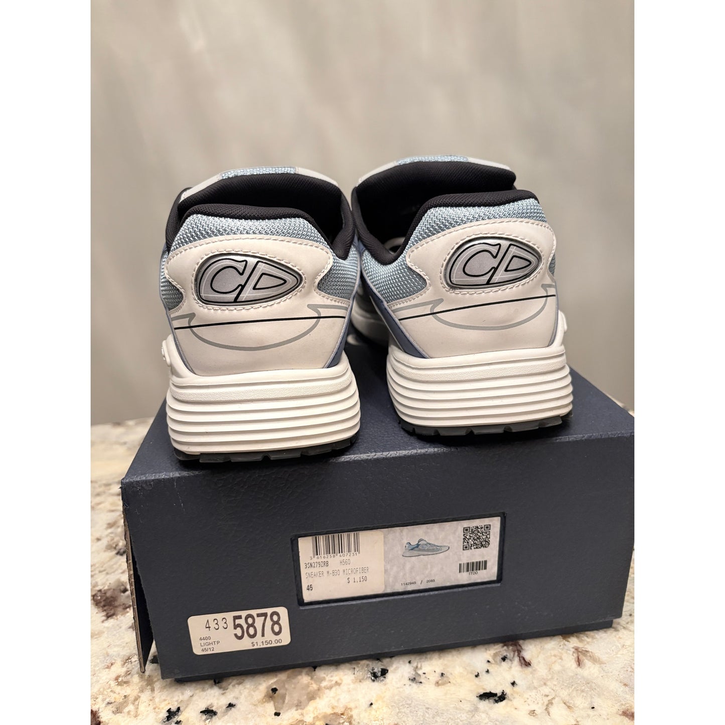 Size 12 - Dior B30 Blue Grey White Tactical Mesh Sneakers