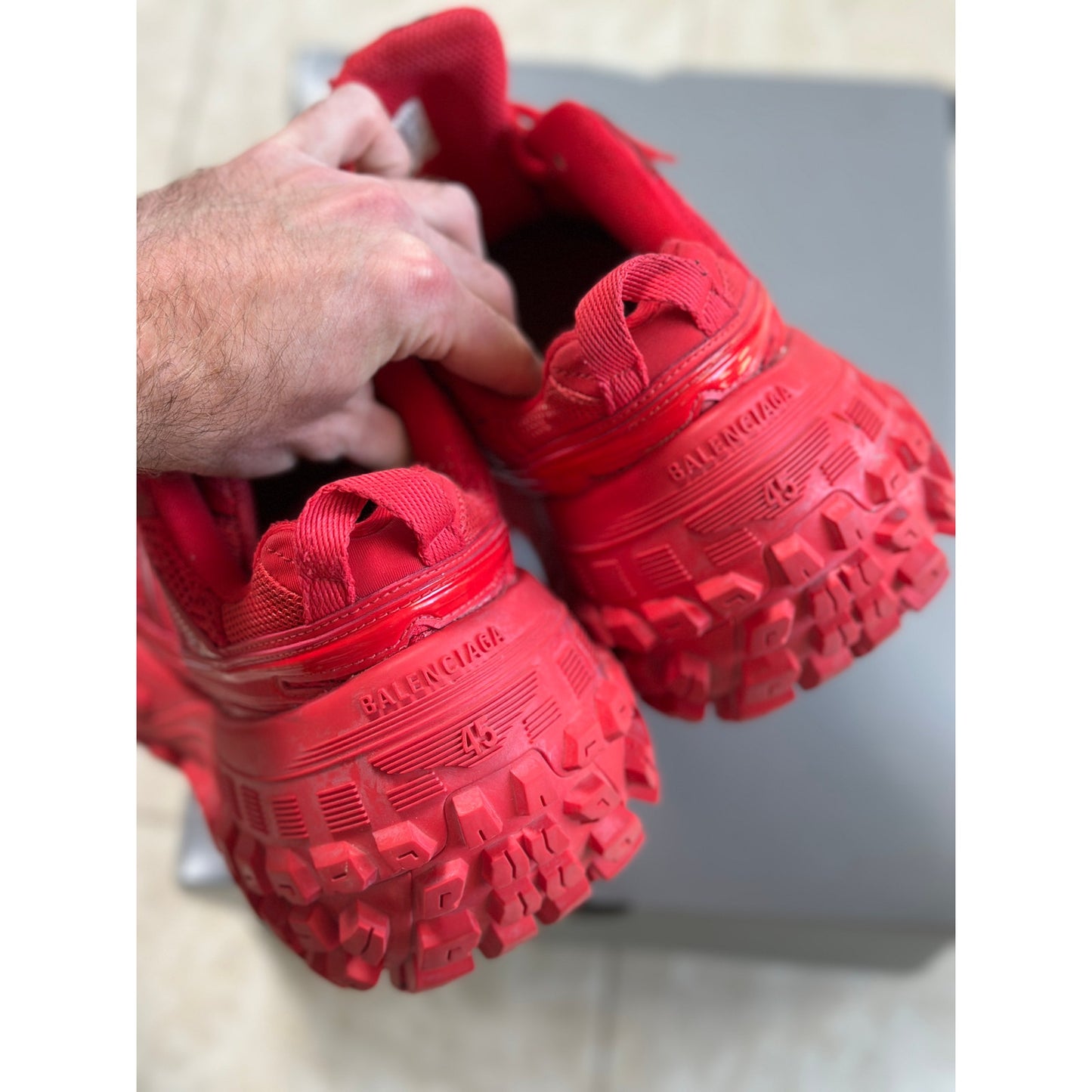 Size 12 - Balenciaga Defender Red Sneakers