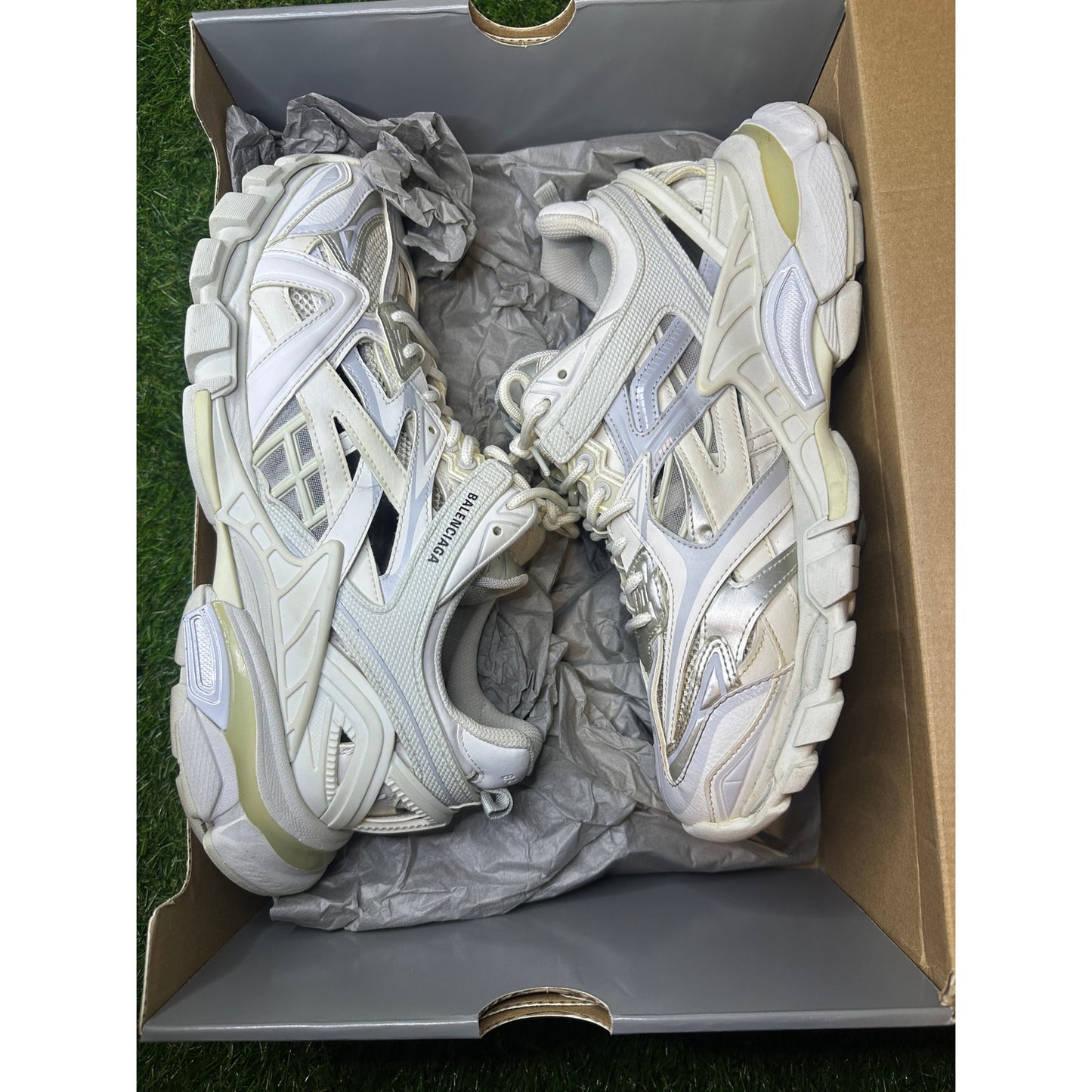 Size 11 - Balenciaga Track 2.0 White Sneakers