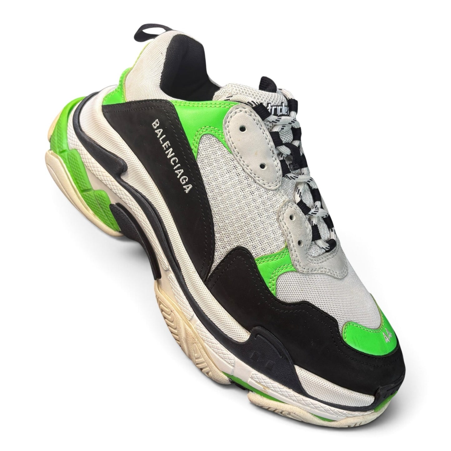 Balenciaga Triple S Black White Green | Size 44(11US)