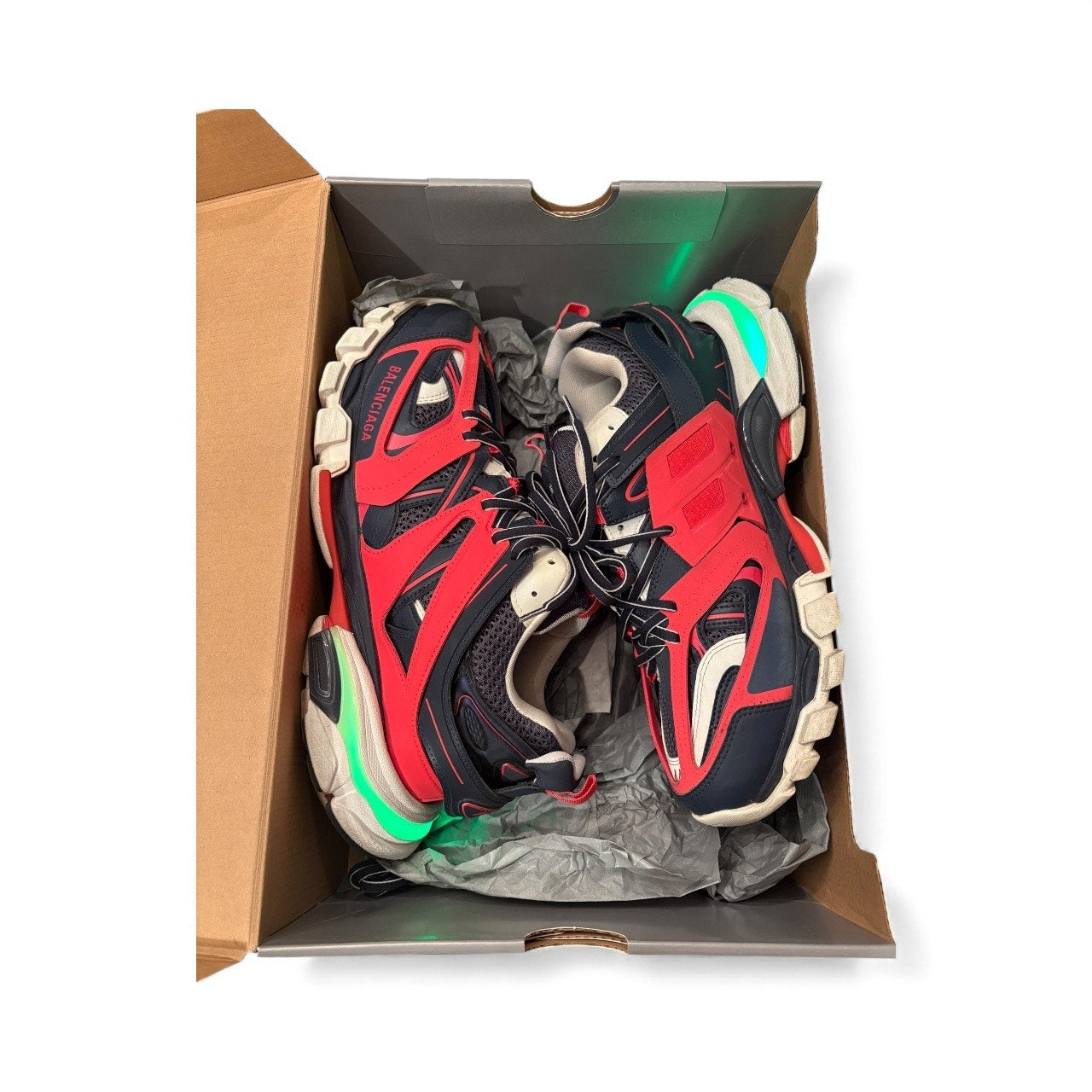 Size 44(11US) - Balenciaga Track LED ' Red Navy '