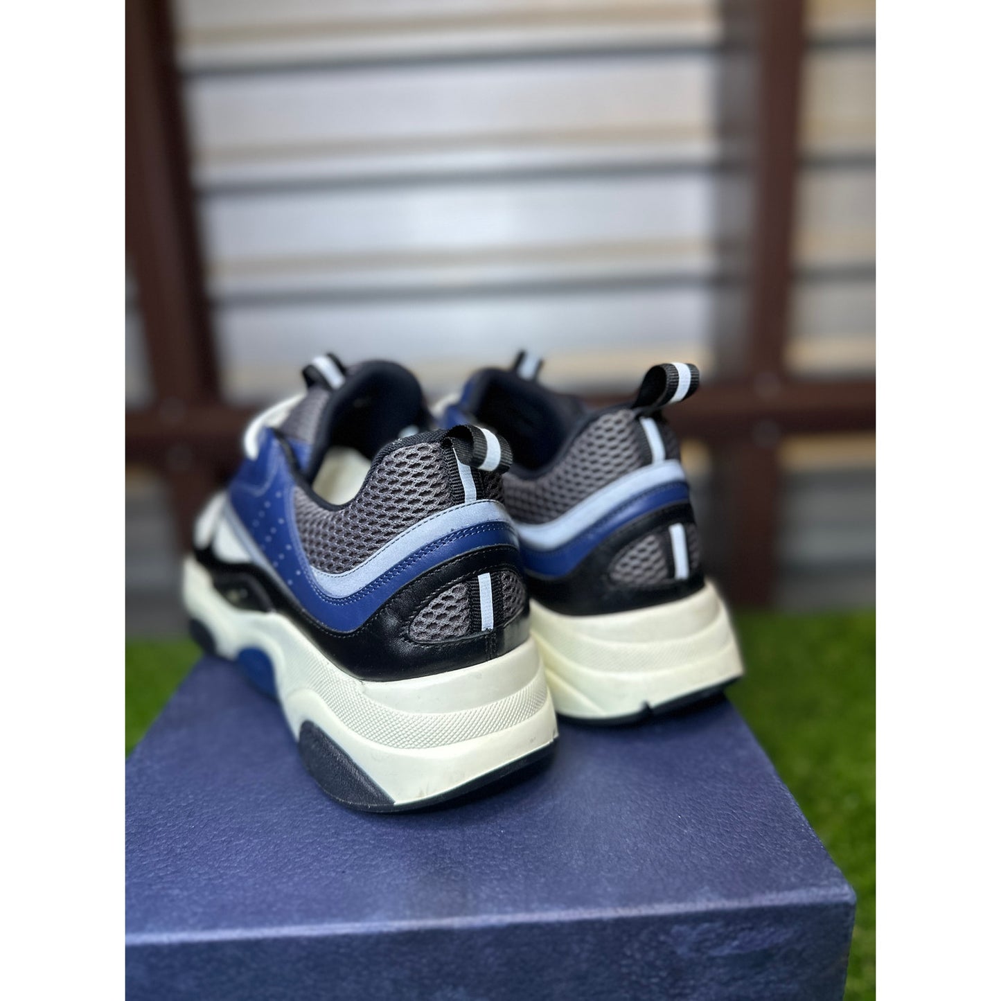 Size 12 - Dior B22 Navy Blue/Black/White Sneakers