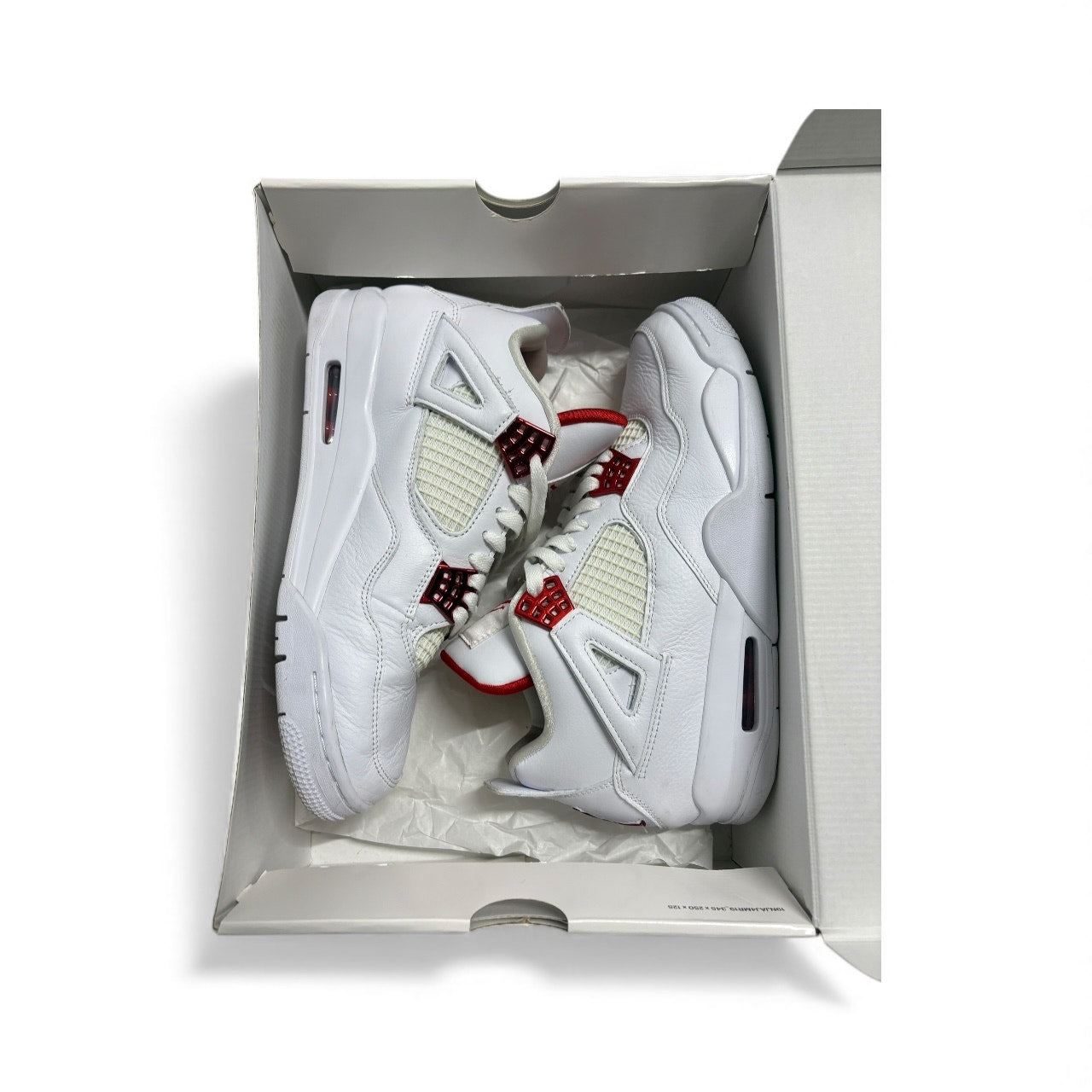 Size 9.5 - Air Jordan 4 Retro 'Orange Metallic' Sneakers