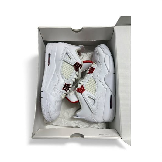 Size 9.5 - Air Jordan 4 Retro 'Orange Metallic' Sneakers