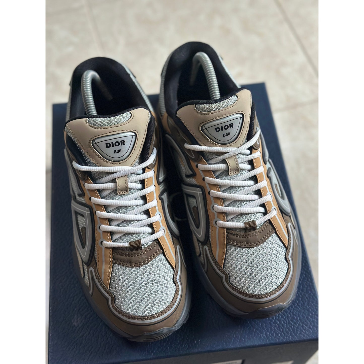 Size 8 - Dior B30 “Brown Beige Orange” Sneakers