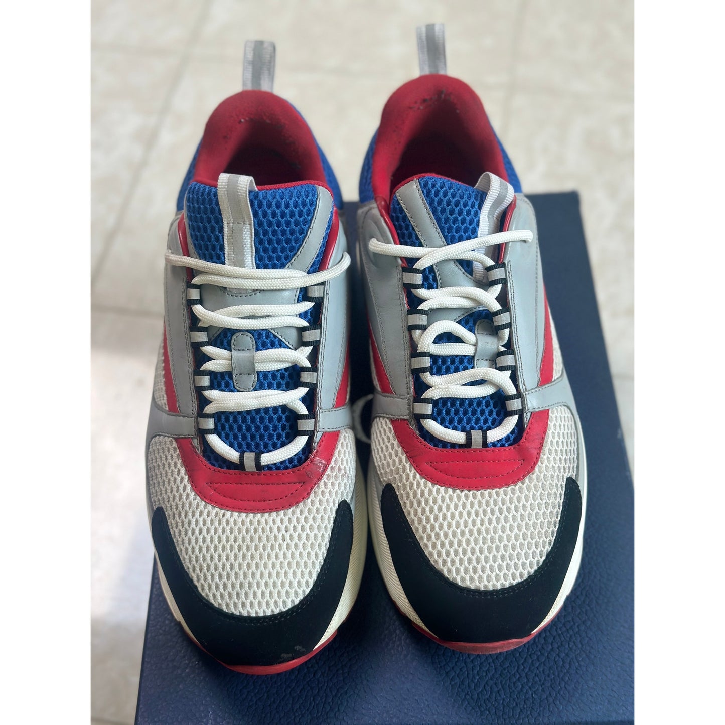Size 12 - Dior B22 “Gray Red Blue” sneakers