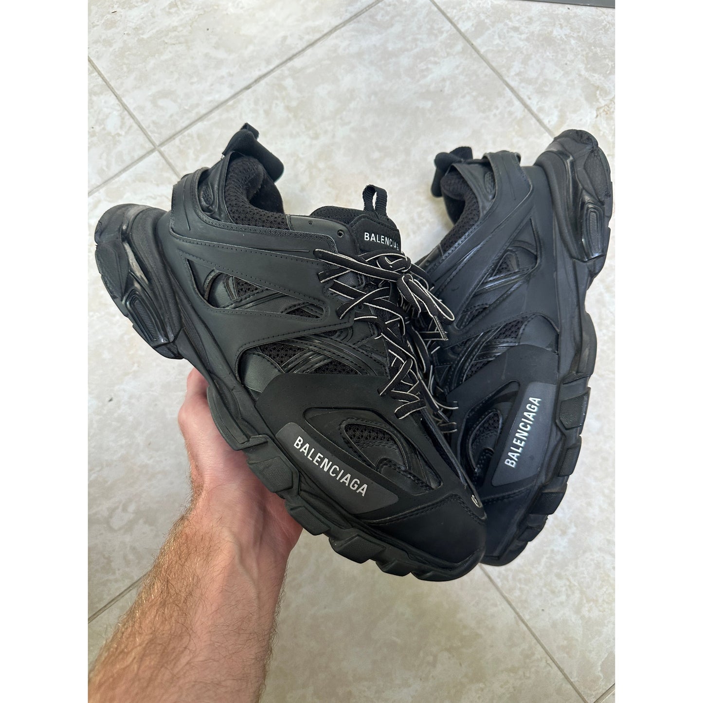 Size 12 - Balenciaga Track Sneakers in Black