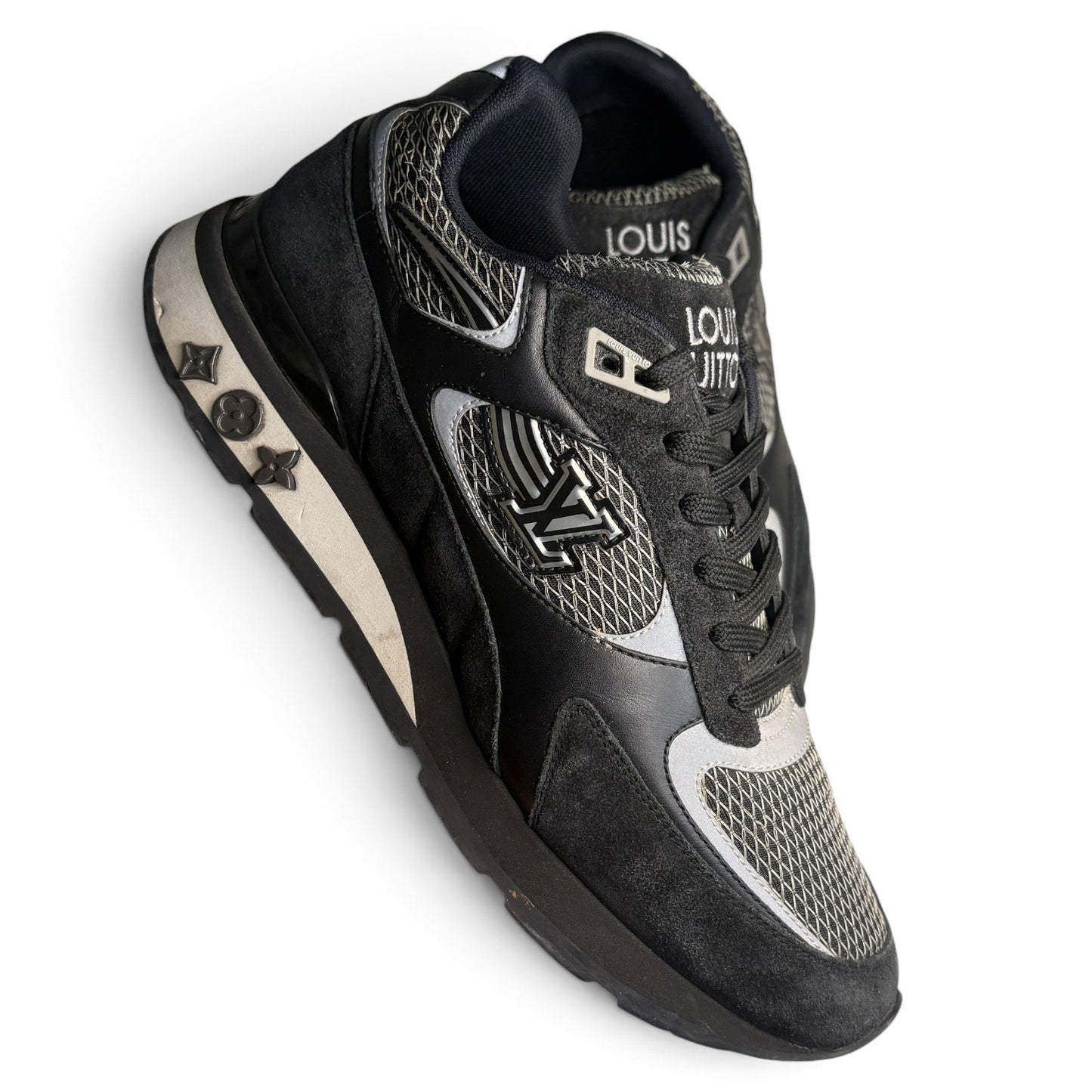 Louis Vuitton Runaway Black Suede Mesh Trainer