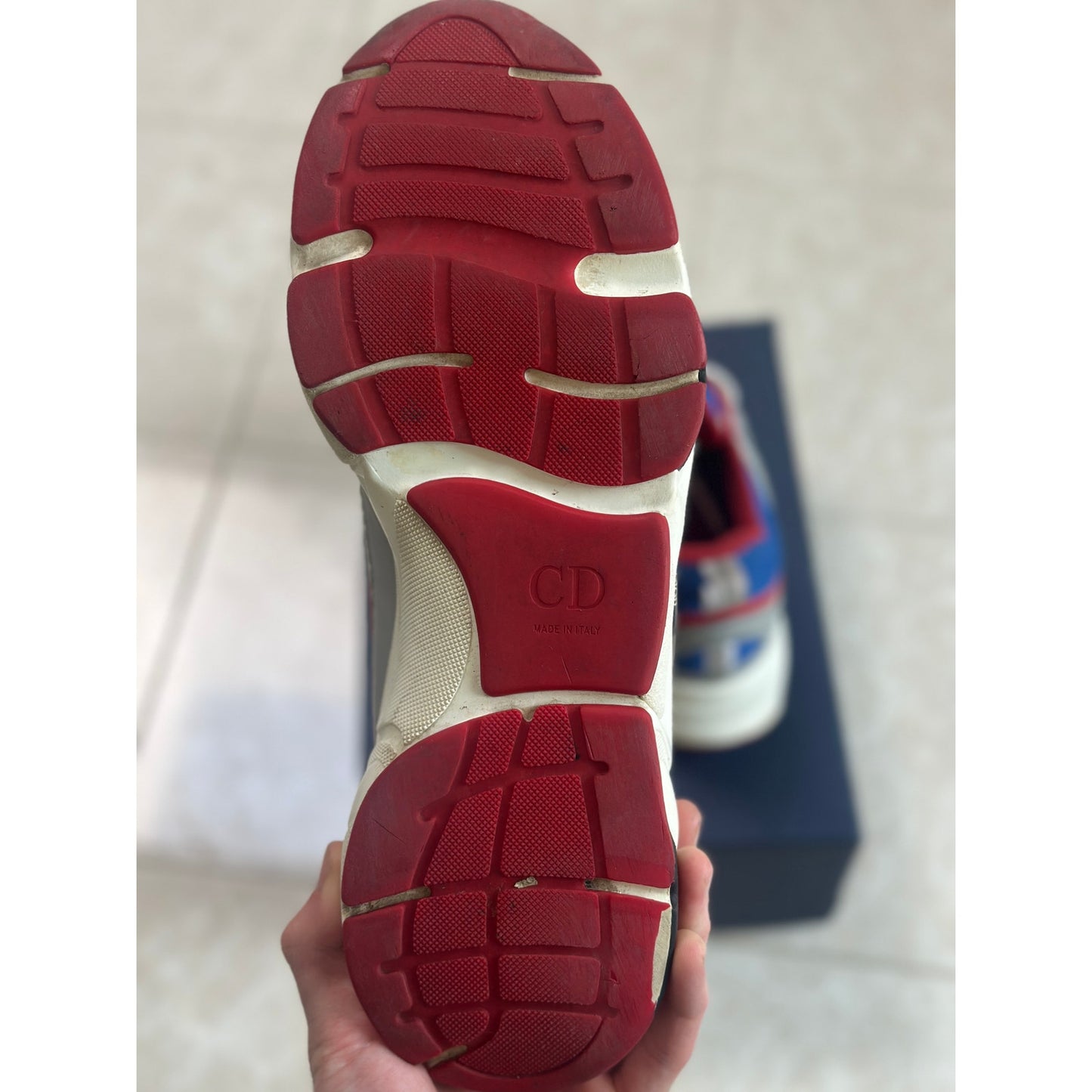 Size 12 - Dior B22 “Gray Red Blue” sneakers