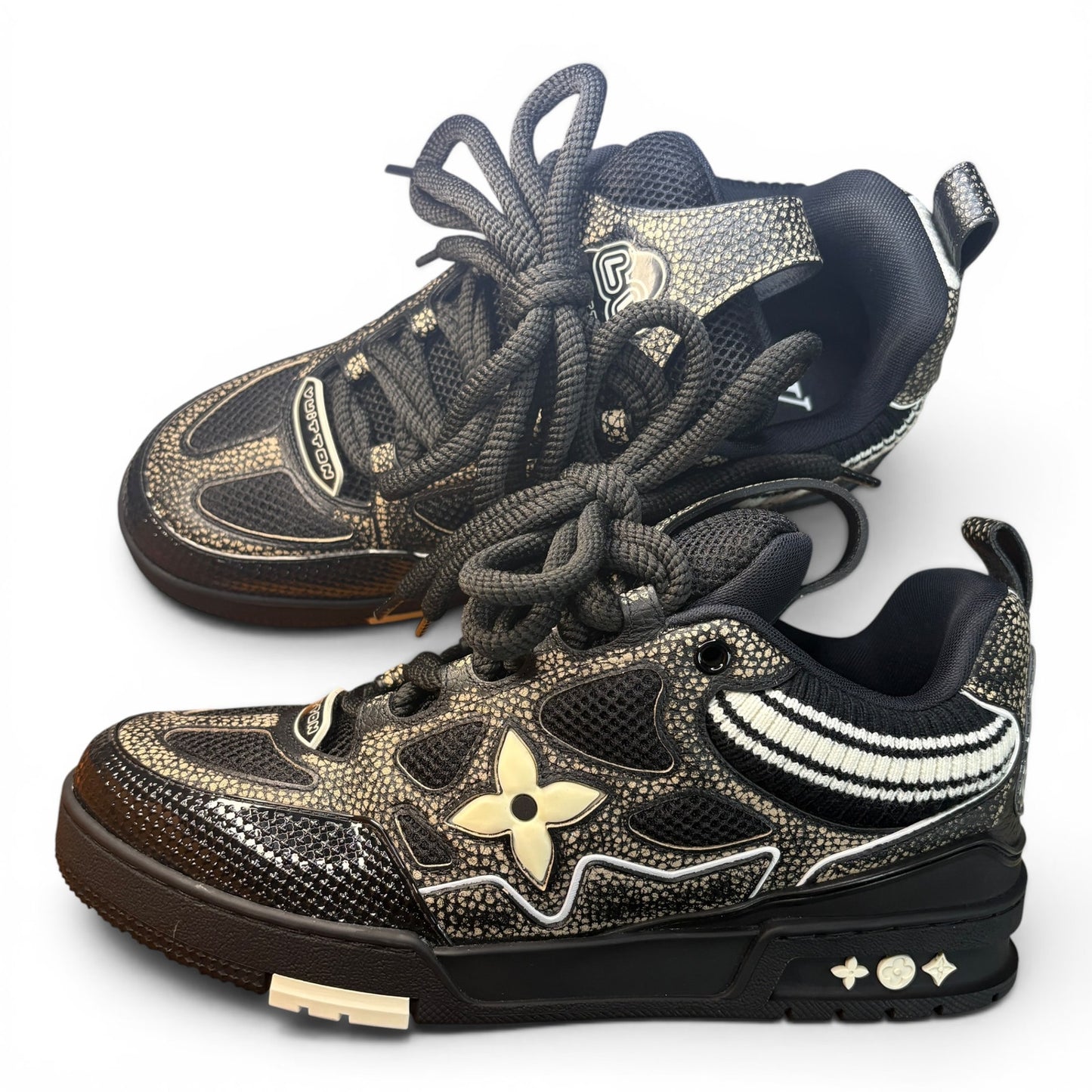 Louis Vuitton LV Skate Sneakers Snakeskin Black | Size 8LV