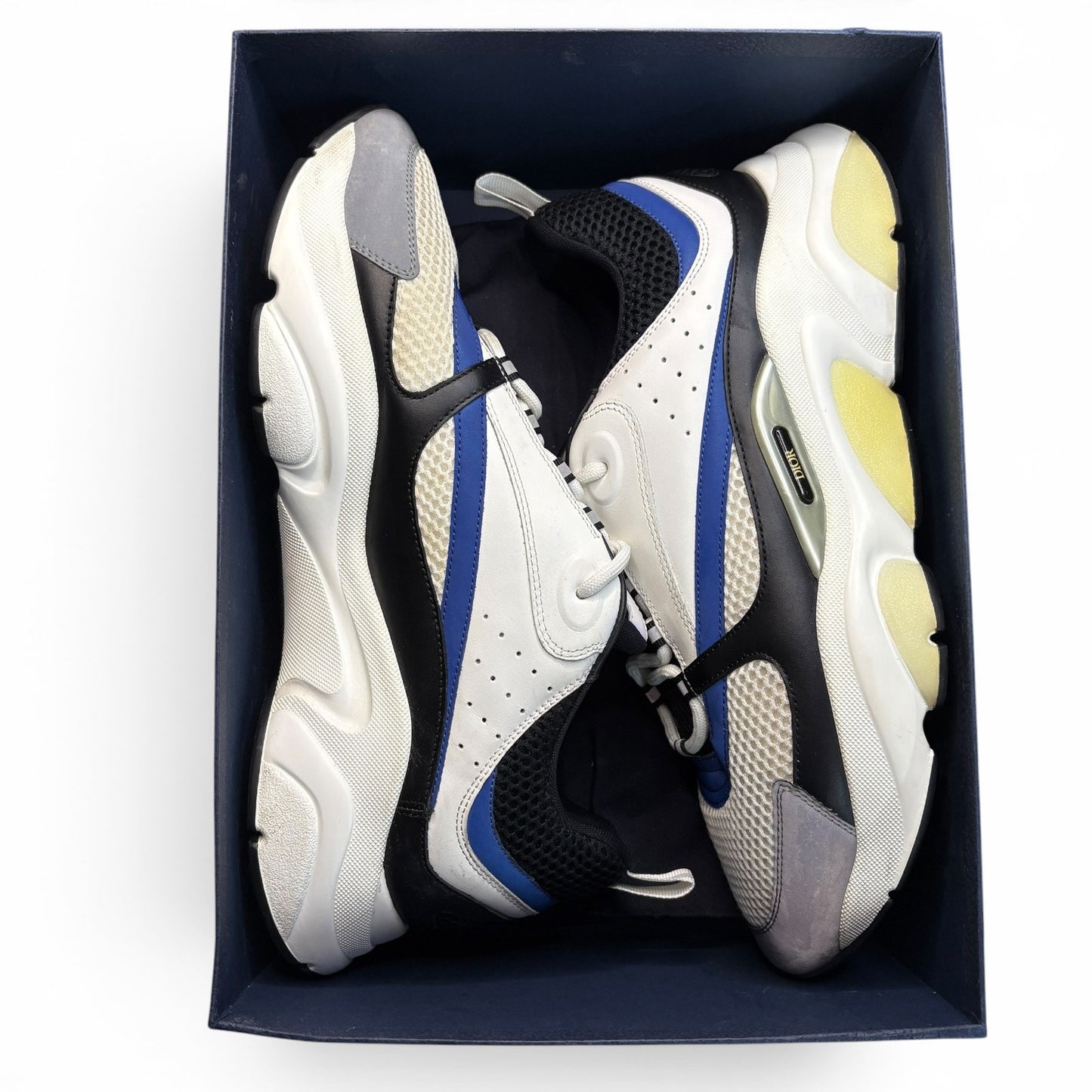Dior B22 Reflective Low Top Blue Sneakers | Size 47 (14US)