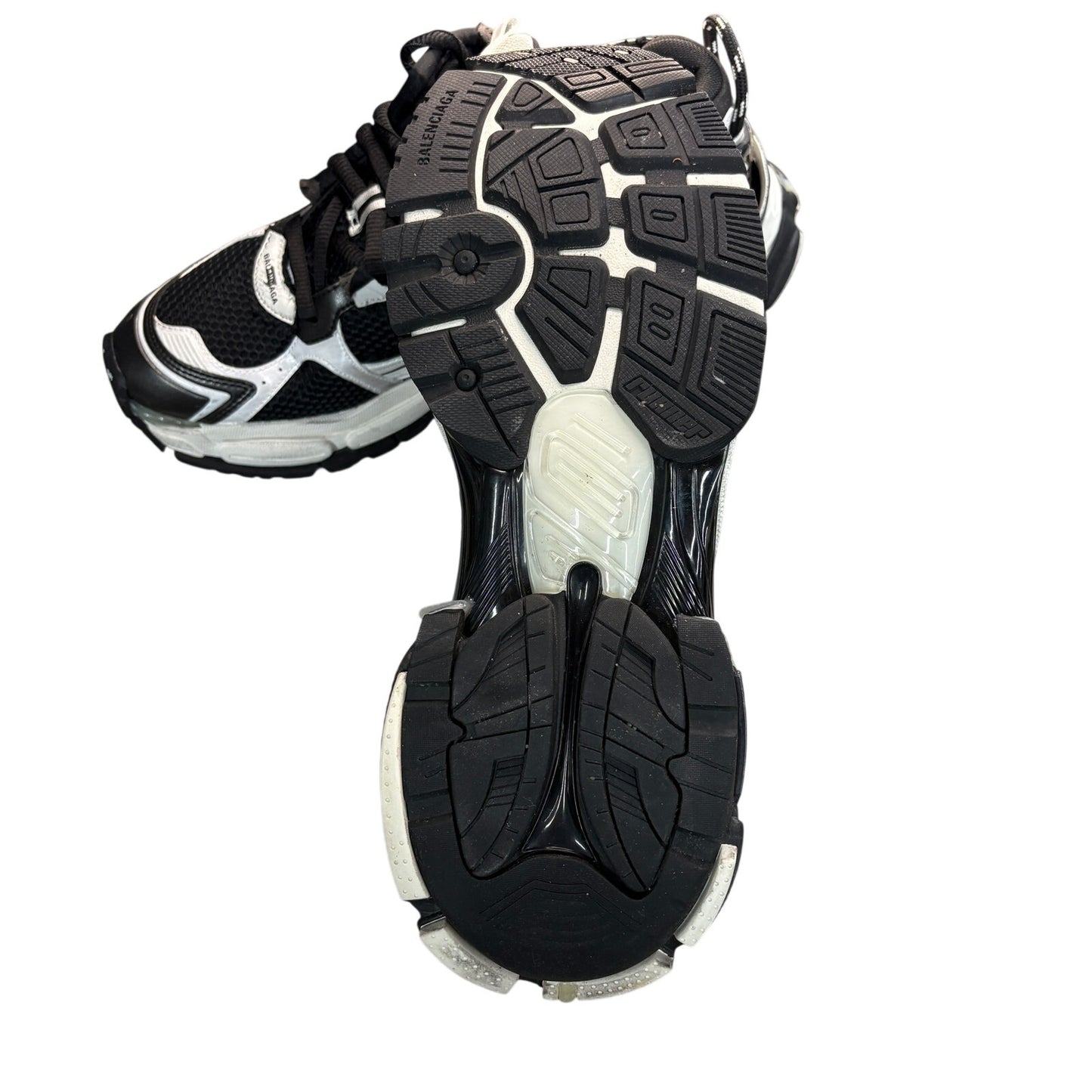 Balenciaga Runner Black & White Track Sneakers | Size 12US