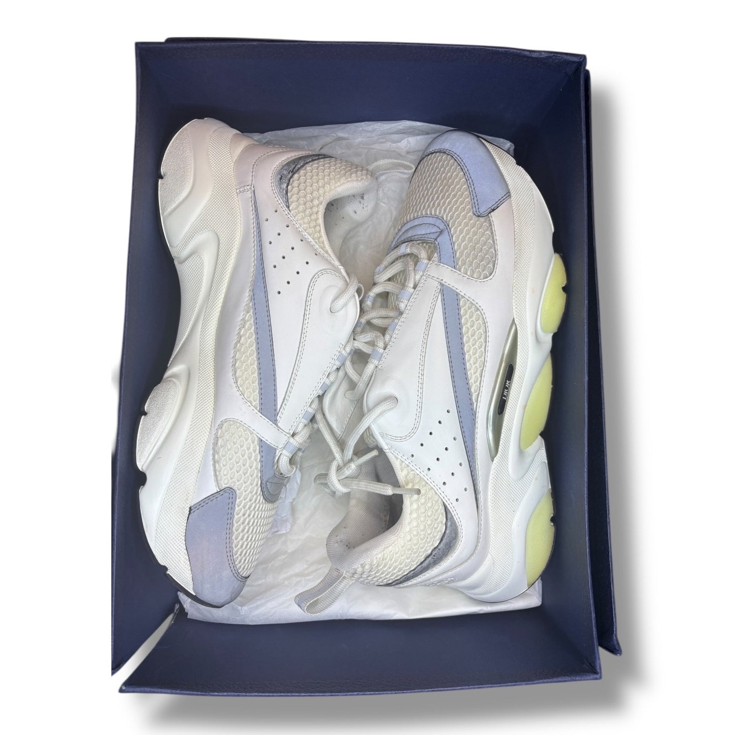 Dior B22 Reflective Low Top White Sneakers | Size 43 (10US)