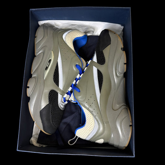 Dior B22 Reflective Olive / Blue Sneakers | Size 43 (10US)