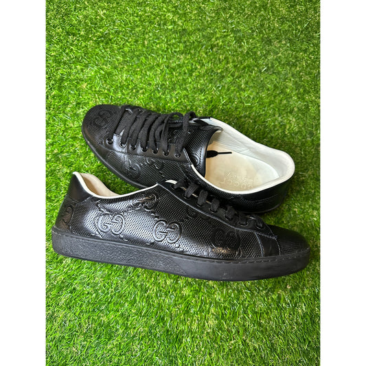 Gucci Ace Black Monogram GG | Size 10US