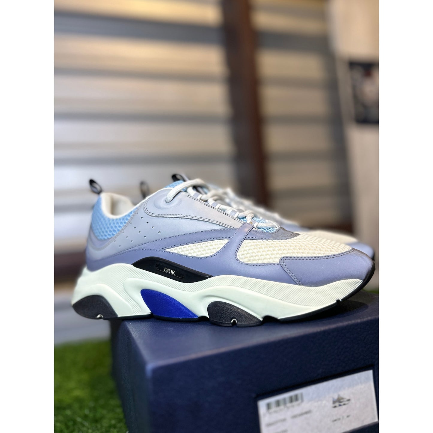 Size 12 - Dior B22 white sky blue sneakers