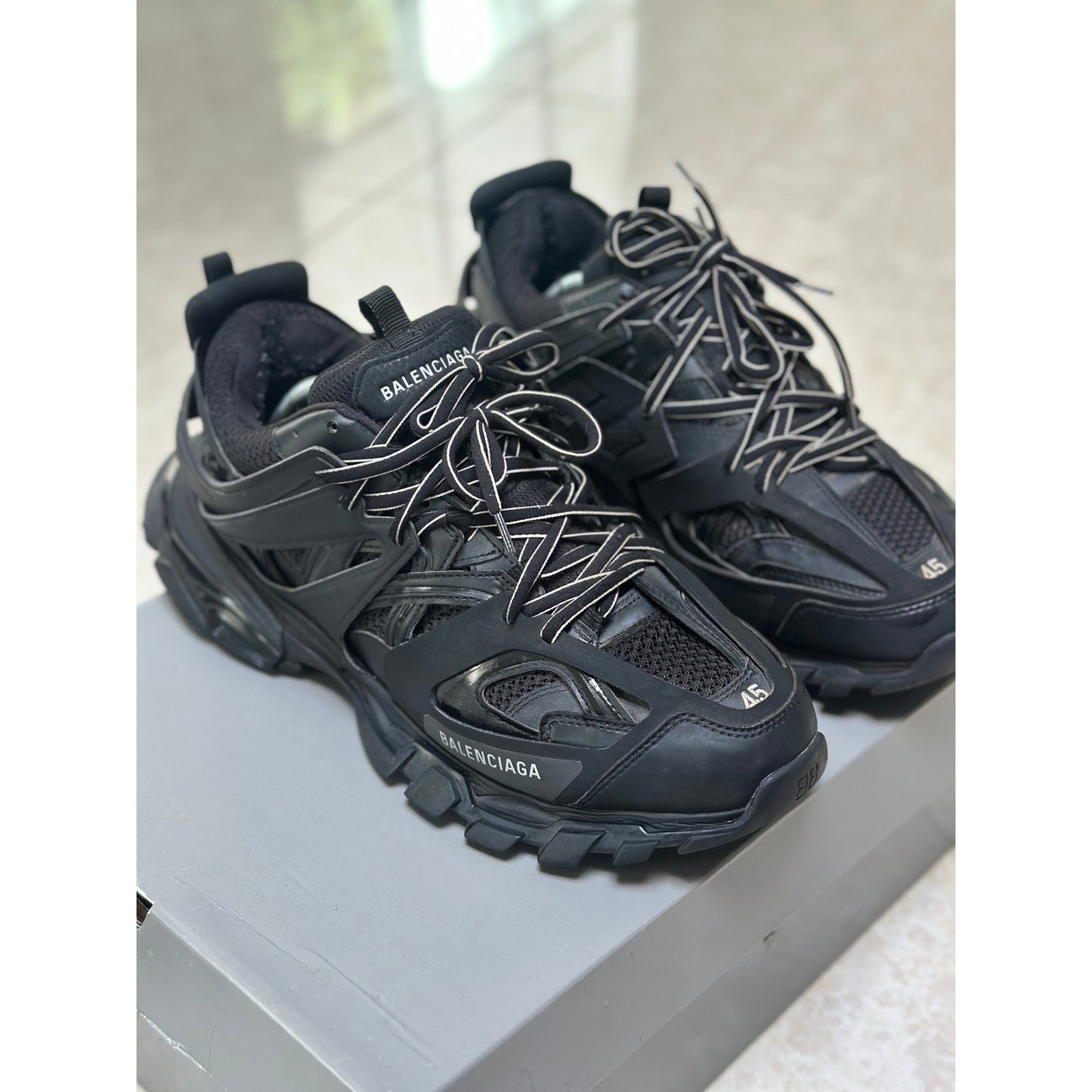 Size 12 - Balenciaga Track Sneakers in Black