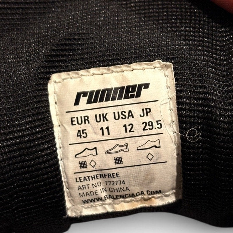 Balenciaga Runner Black Sneakers | Size 45EU(12US)