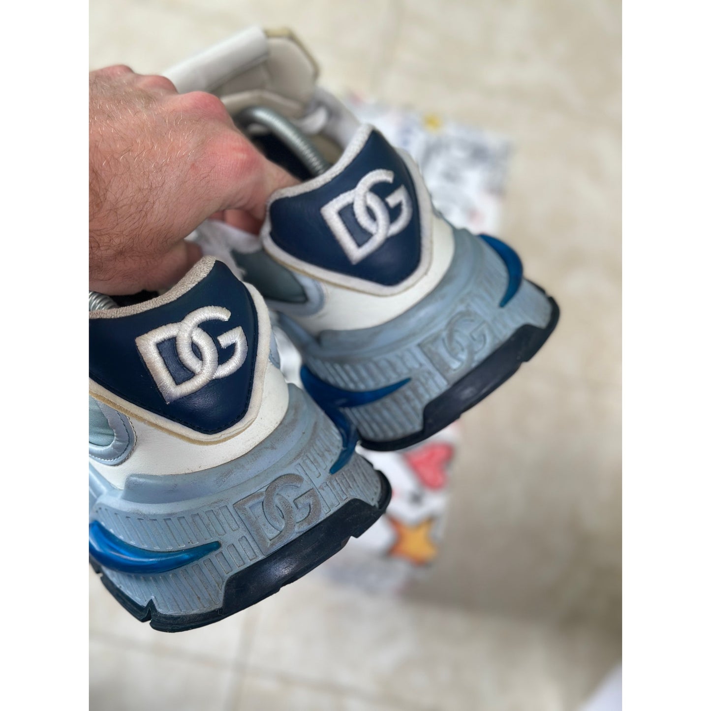 Size 11 - Dolce & Gabbana Airmaster panelled Blue sneakers