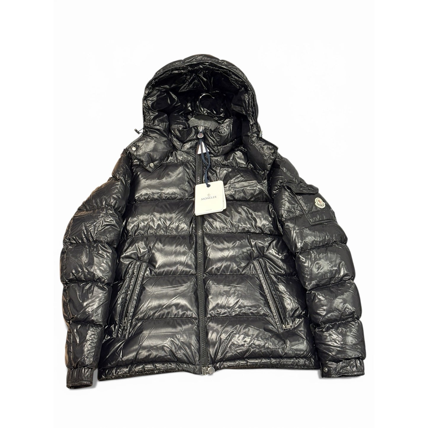 Moncler Maya Hooded Short Down Jacket Black | Size 4