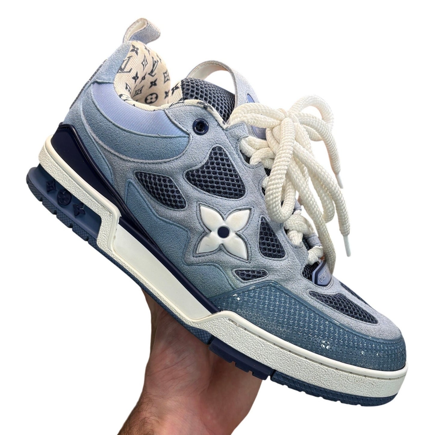 Louis Vuitton LV Skate Sneakers Blue Grey | Size 8LV