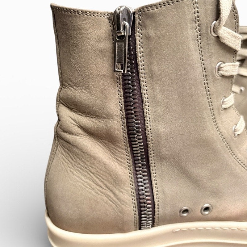 Size 11 - Rick Owens high-top Hollywood Milk Sneakers