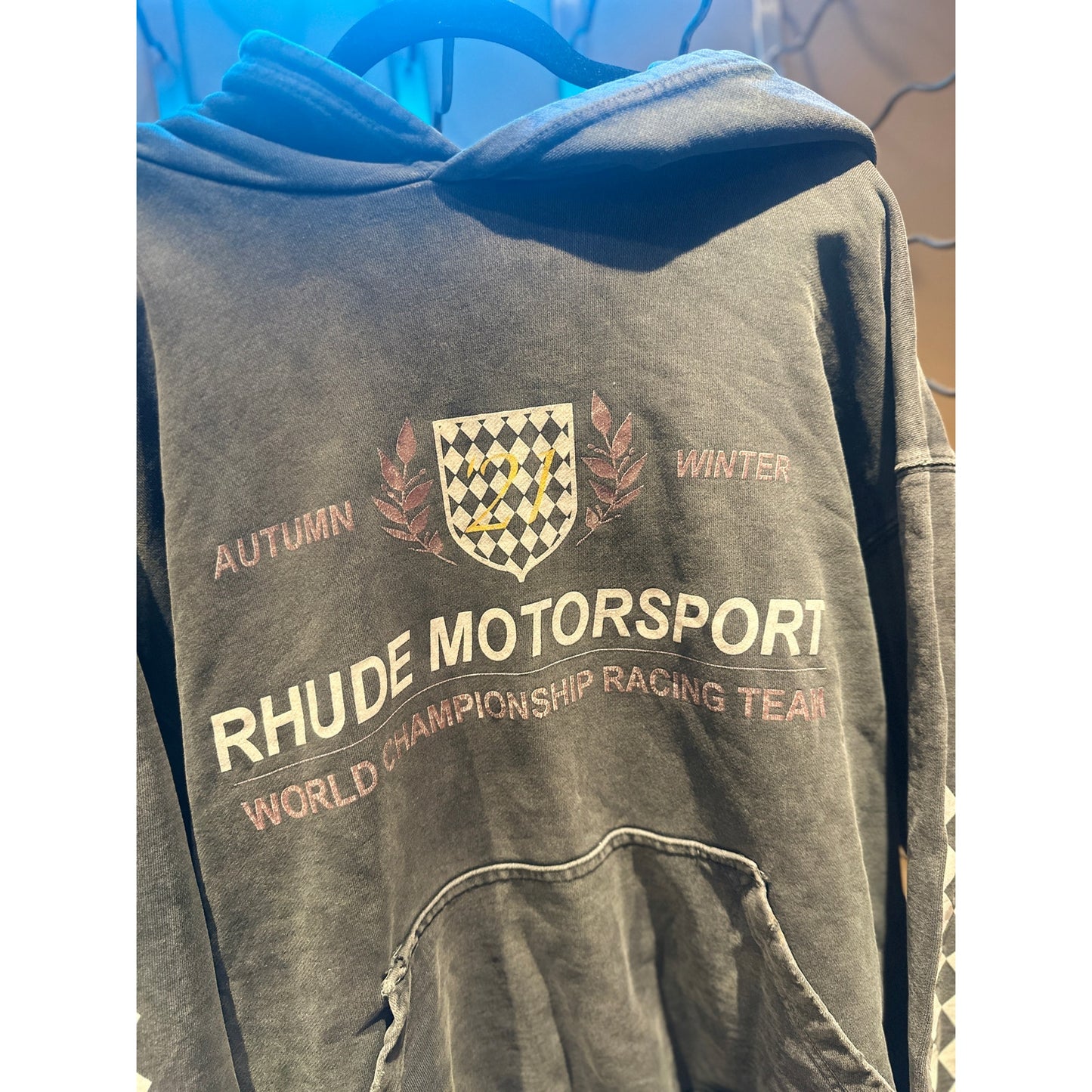 Rhude Motor Sport Crest World Champion Racing Team 21 Hoodie