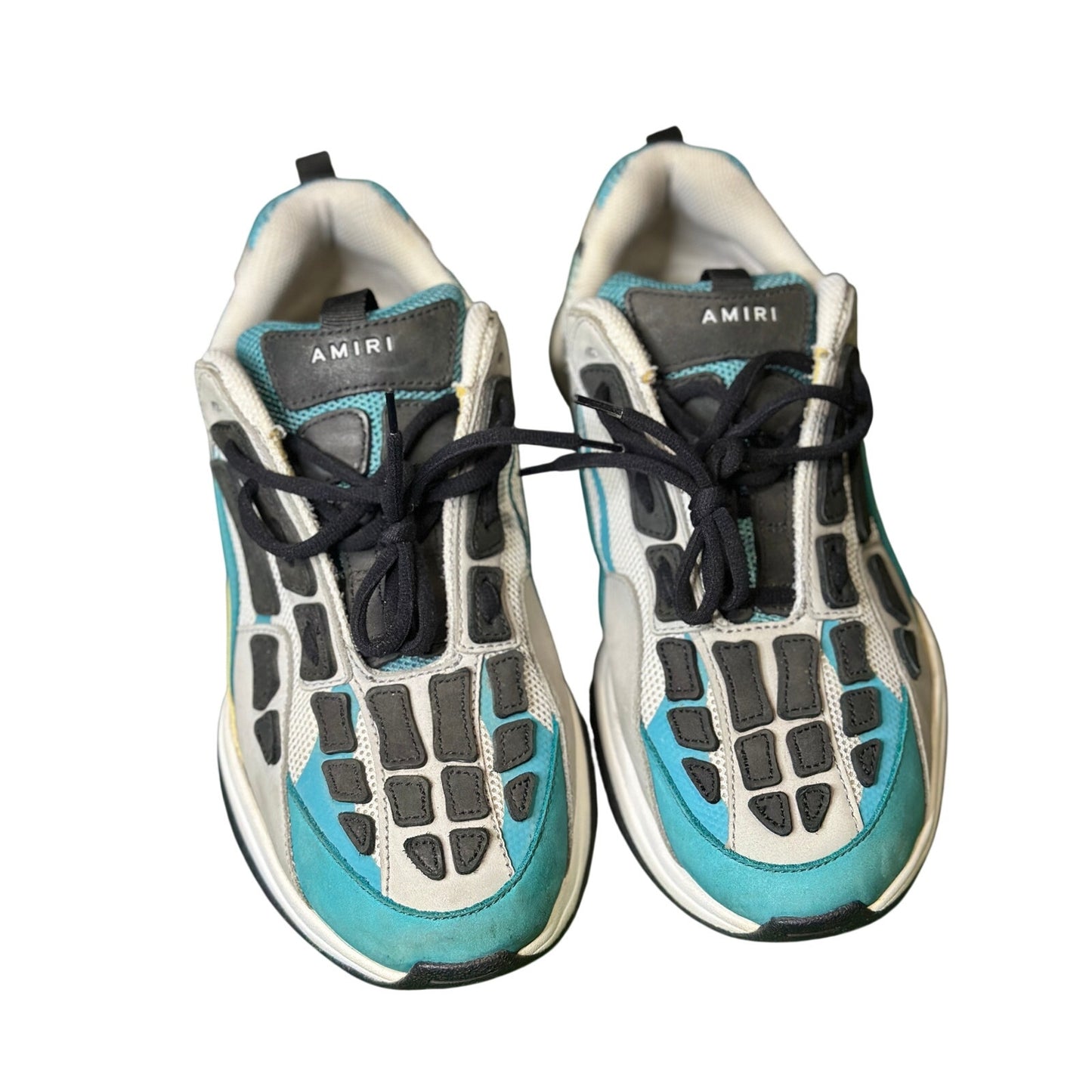 Size 9 - Amiri Teal and Black Bone Runner Sneakers