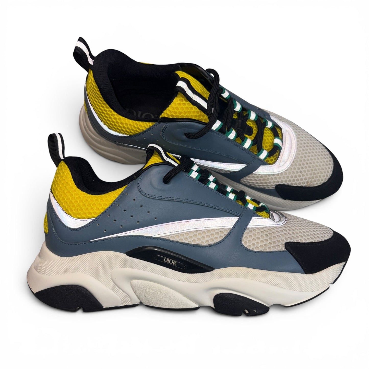 Dior B22 Reflective Low Top Blue & Yellow | Size 44 (11US)