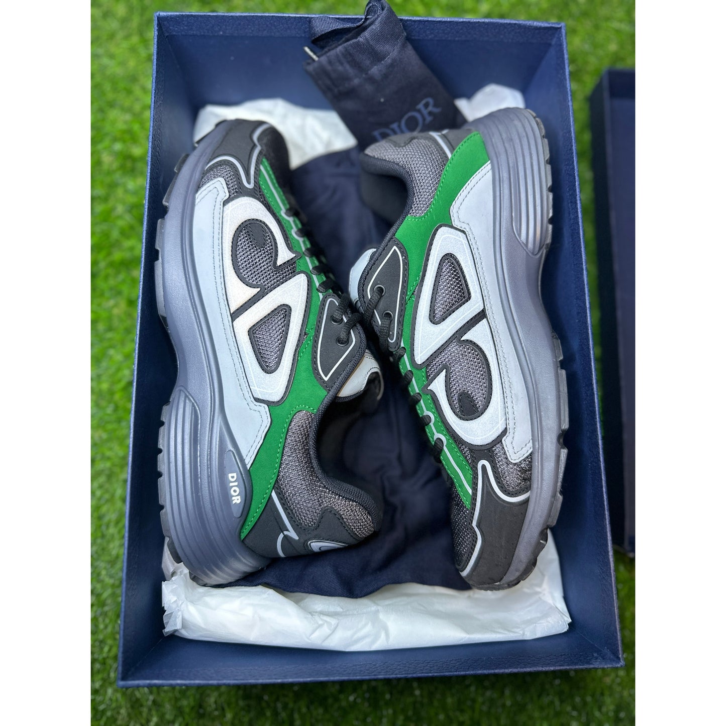 Size 10 - Dior B30 Mesh Deep Grey Green Black Trainer