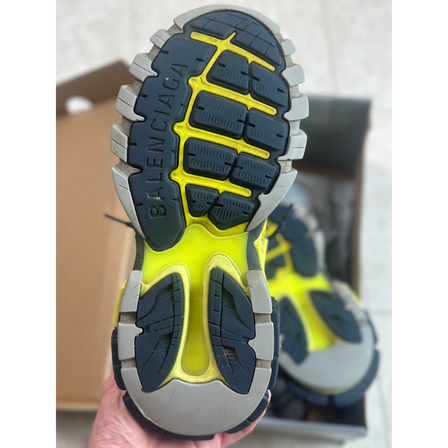 Size 9 - Balenciaga Track 2.0 “Yellow Grey” Sneakers OG ALL